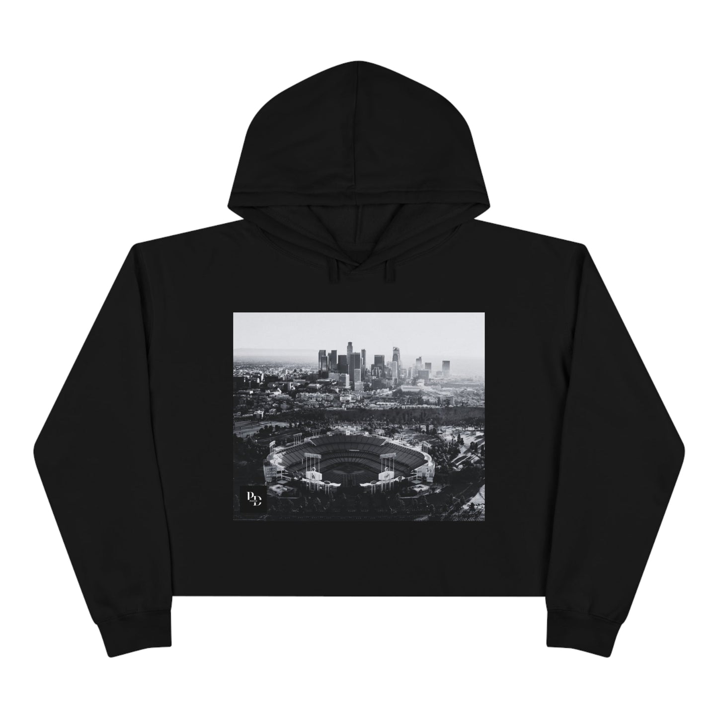 City Of Angels Crop Hoodie Printify
