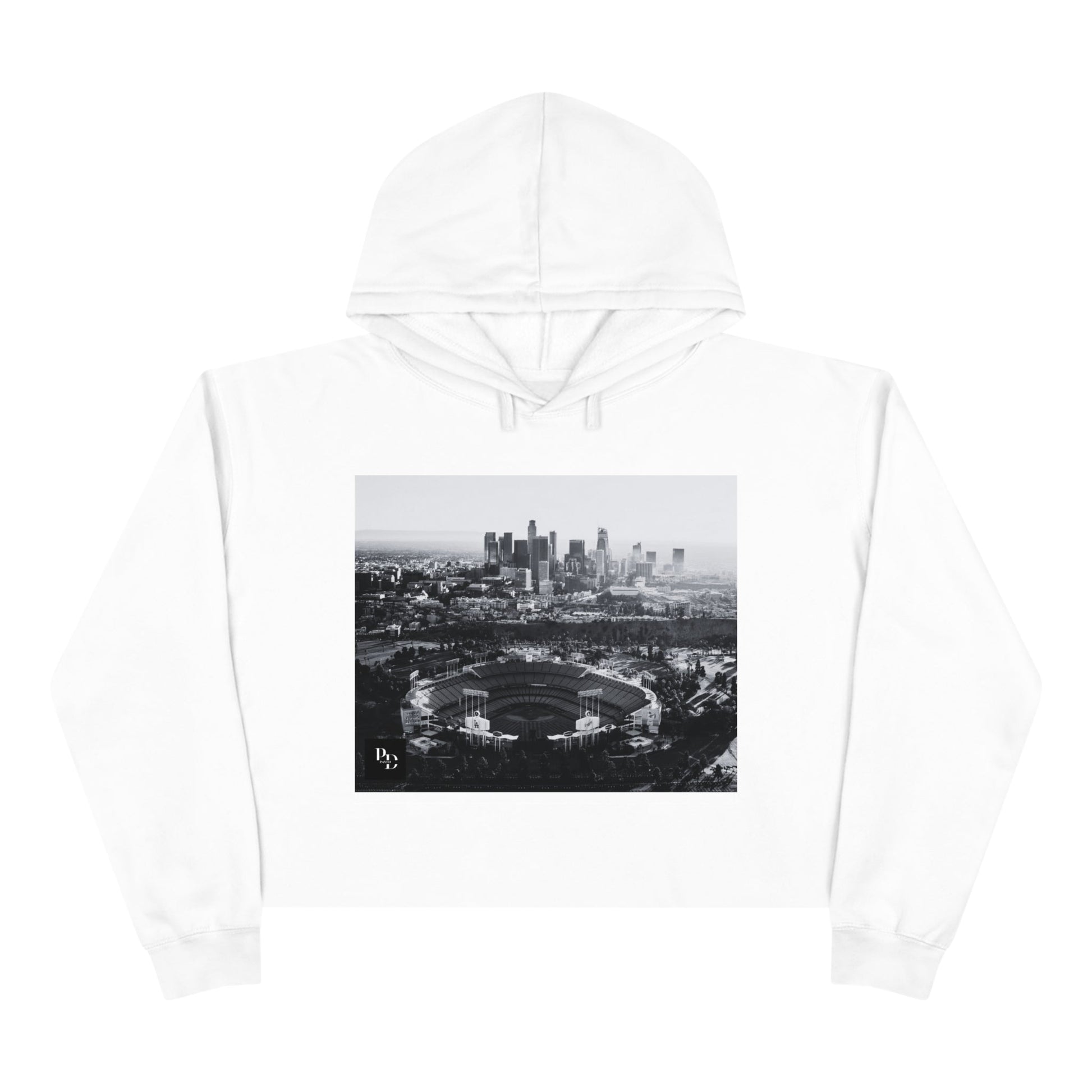 City Of Angels Crop Hoodie Printify